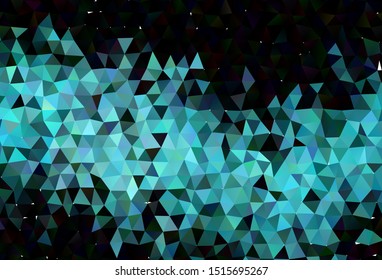 Dark BLUE vector blurry triangle pattern. Shining illustration, which consist of triangles. Polygonal design for your web site.