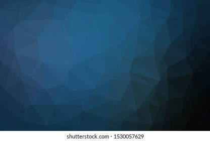 Dark BLUE vector blurry triangle texture. Brand new colorful illustration in with gradient. Triangular pattern for your business design.