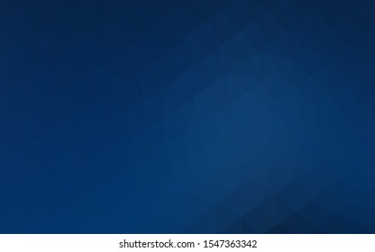 Dark BLUE vector blurry triangle template. A completely new color illustration in a vague style. Brand new style for your business design.