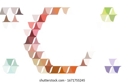 Dark BLUE vector blurry triangle pattern. Creative geometric illustration in Origami style with gradient. The completely new template can be used for your brand book.