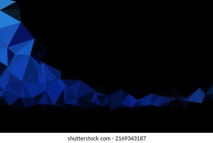 Dark BLUE vector blurry triangle template. Brand new colorful illustration in with gradient. Completely new template for your business design.