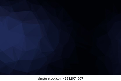 Dark BLUE vector blurry triangle pattern. A vague abstract illustration with gradient. Elegant pattern for a brand book.