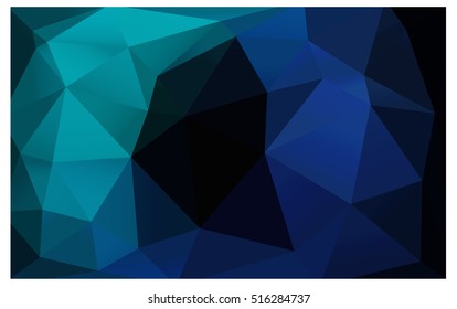 DARK BLUE vector blurry triangle background design. Geometric background in Origami style with gradient. 
