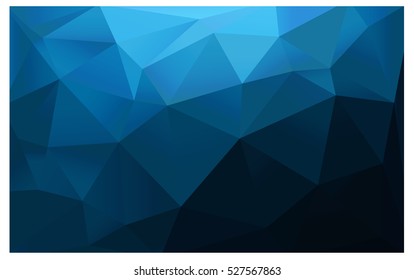 DARK BLUE vector blurry triangle background design. Geometric background in Origami style with gradient. 
