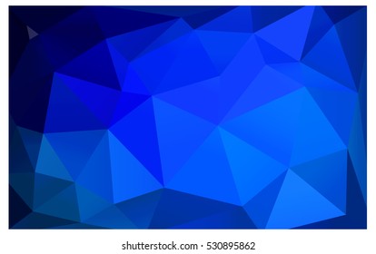 DARK BLUE vector blurry triangle background design. Geometric background in Origami style with gradient. 