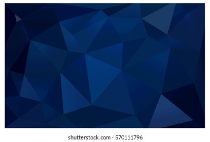 DARK BLUE vector blurry triangle background design. Geometric background in Origami style with gradient. 