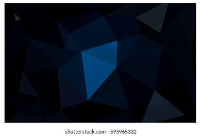 DARK BLUE vector blurry triangle background design. Geometric background in Origami style with gradient. 