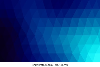 DARK BLUE vector blurry triangle background design. Geometric background in Origami style with gradient. 