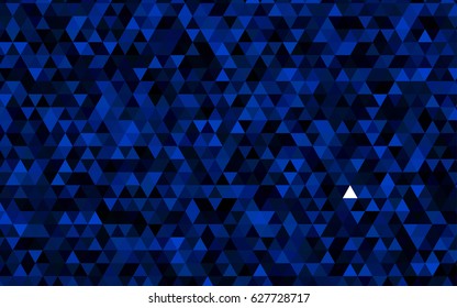 Dark BLUE vector blurry triangle pattern. Geometric illustration in Origami style with gradient.  The completely new template can be used for your brand book.