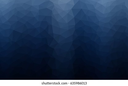 DARK BLUE vector blurry triangle background design. Geometric background in Origami style with gradient. 
