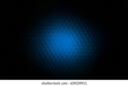 Dark BLUE vector blurry triangle template. Brand-new colored illustration in blurry style with gradient. The textured pattern can be used for background.