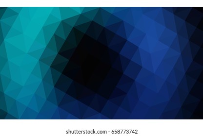 DARK BLUE vector blurry triangle background design. Geometric background in Origami style with gradient. 