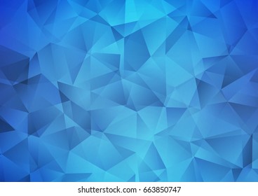 Dark BLUE vector blurry triangle template. Shining illustration, which consist of triangles. A completely new design for your business.