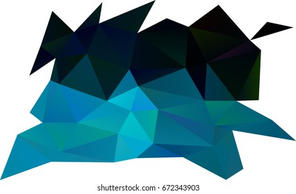Dark BLUE vector blurry triangle template. Triangular geometric sample with gradient.  A new texture for your design.