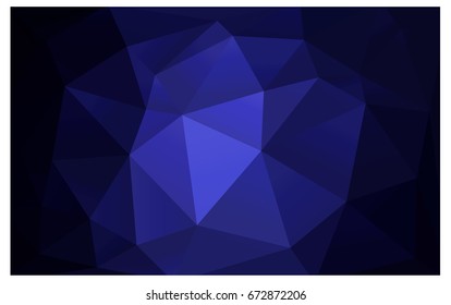 DARK BLUE vector blurry triangle background design. Geometric background in Origami style with gradient. 