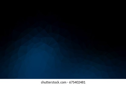 DARK BLUE vector blurry triangle background design. Geometric background in Origami style with gradient. 