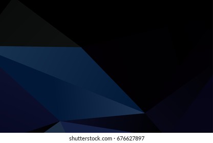 Dark BLUE vector blurry triangle background. Triangular geometric sample with gradient.  The elegant pattern can be used as part of a brand book.