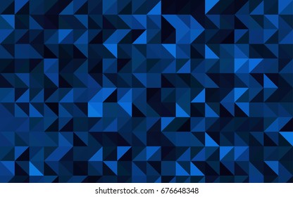 Dark BLUE vector blurry triangle pattern. Shining colored illustration in a brand-new style. The polygonal design can be used for your web site.