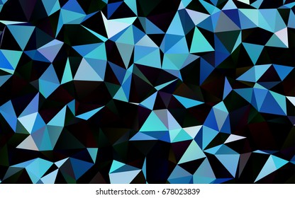 Dark BLUE vector blurry triangle template. A vague abstract illustration with gradient. A new texture for your design.