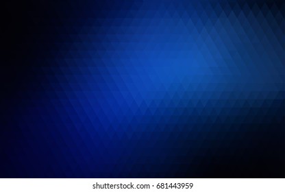 Dark BLUE vector blurry triangle template. Brand-new colored illustration in blurry style with gradient. Brand-new design for your business.
