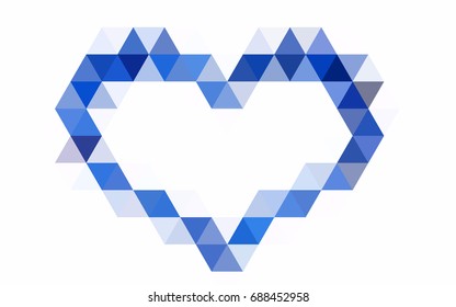 Dark BLUE vector blurry triangle pattern. Creative geometric illustration in Origami style with gradient. The elegant pattern can be used as part of a brand book.