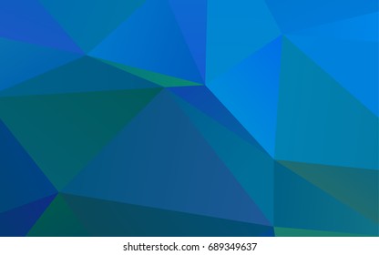 Dark BLUE vector blurry triangle background. A completely new color illustration in a vague style. A completely new design for your business.