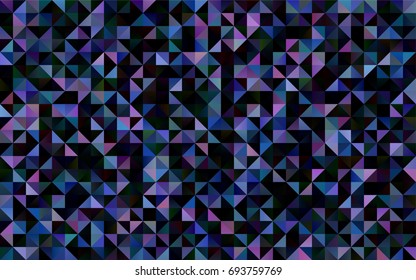 Dark BLUE vector blurry triangle pattern. A completely new color illustration in a vague style. A completely new design for your business.
