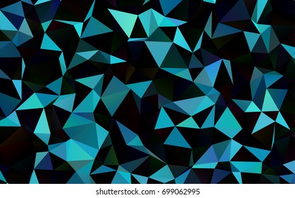 Dark BLUE vector blurry triangle template. Brand-new colored illustration in blurry style with gradient. A completely new design for your business.