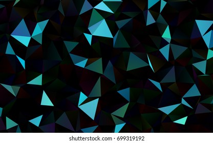Dark BLUE vector blurry triangle template. Glitter abstract illustration with an elegant design. A new texture for your design.