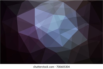 DARK BLUE vector blurry triangle background design. Geometric background in Origami style with gradient. 