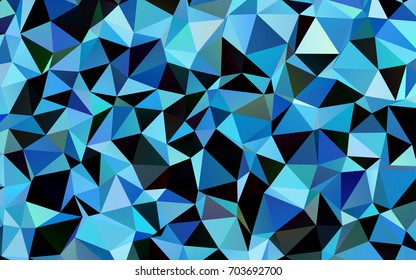 Dark BLUE vector blurry triangle template. An elegant bright illustration with gradient. A new texture for your design.