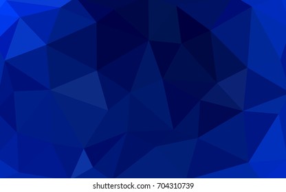 DARK BLUE vector blurry triangle background design. Geometric background in Origami style with gradient. 