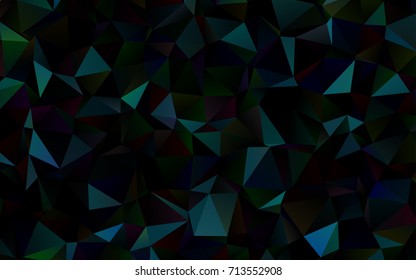 Dark BLUE vector blurry triangle template. A vague abstract illustration with gradient. The polygonal design can be used for your web site.