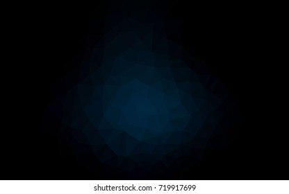 DARK BLUE vector blurry triangle background design. Geometric background in Origami style with gradient. 