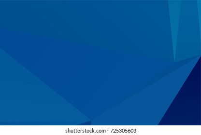 Dark BLUE vector blurry triangle template. A sample with polygonal shapes. The polygonal design can be used for your web site.