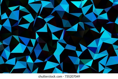 Dark BLUE vector blurry triangle template. A sample with polygonal shapes. The elegant pattern can be used as part of a brand book.