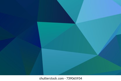 Dark BLUE vector blurry triangle pattern. Shining colored illustration in a brand-new style. The elegant pattern can be used as part of a brand book.