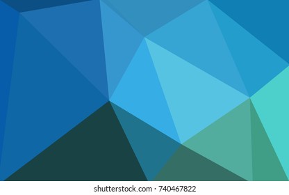 DARK BLUE vector blurry triangle background design. Geometric background in Origami style with gradient. 