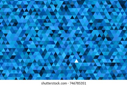 Dark BLUE vector blurry triangle background. Glitter abstract illustration with an elegant design. The template can be used as a background for cell phones.