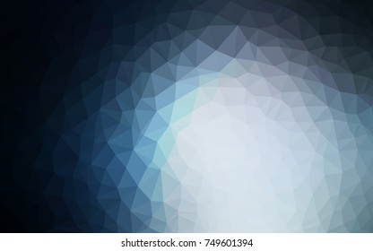 DARK BLUE vector blurry triangle background design. Geometric background in Origami style with gradient. 