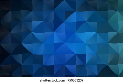 Dark BLUE vector blurry triangle template. Shining colored illustration in a brand-new style. A new texture for your design.