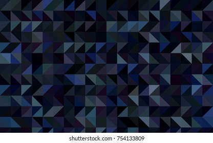 Dark BLUE vector blurry triangle background. Creative geometric illustration in Origami style with gradient. Brand-new design for your business.