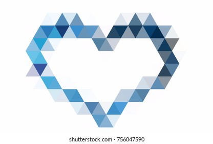 Dark BLUE vector blurry triangle template. Modern geometrical abstract illustration with gradient. A completely new template for your business design.