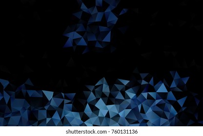 Dark BLUE vector blurry triangle pattern. Colorful abstract illustration with gradient. A completely new design for your business.