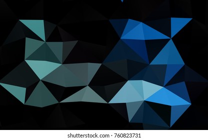 Dark BLUE vector blurry triangle pattern. Colorful abstract illustration with gradient. The textured pattern can be used for background.
