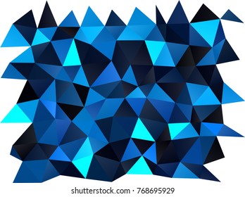 Dark BLUE vector blurry triangle template. Creative illustration in halftone style with gradient. A completely new design for your business.