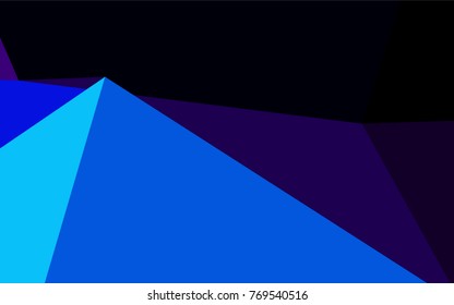 Dark BLUE vector blurry triangle template. Shining colored illustration in a brand-new style. The template can be used as a background for cell phones.