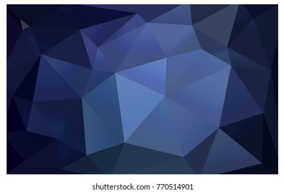 DARK BLUE vector blurry triangle background design. Geometric background in Origami style with gradient. 