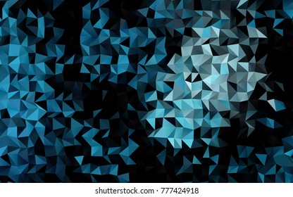 Dark BLUE vector blurry triangle background. Colorful illustration in abstract style with gradient. A completely new design for your business.