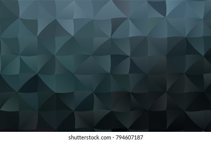 Dark BLUE vector blurry triangle pattern. An elegant bright illustration with gradient. The best triangular design for your business.